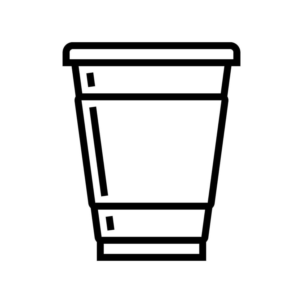 cup plastic package line icon illustration vector