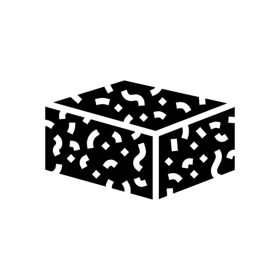 tofu block vegan food glyph icon illustration vector