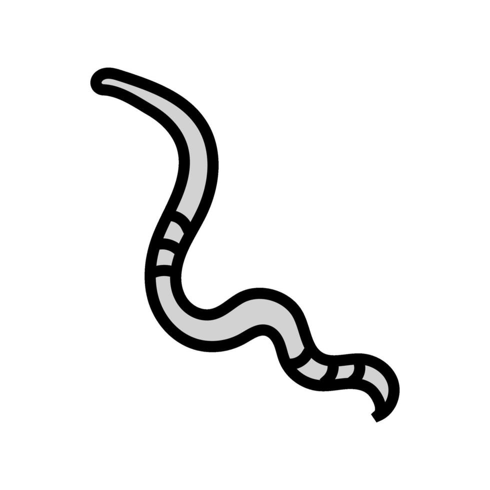 parasite worm color icon illustration vector
