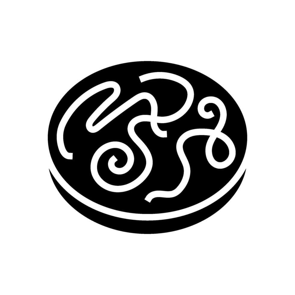 helminth worm parasite glyph icon illustration vector