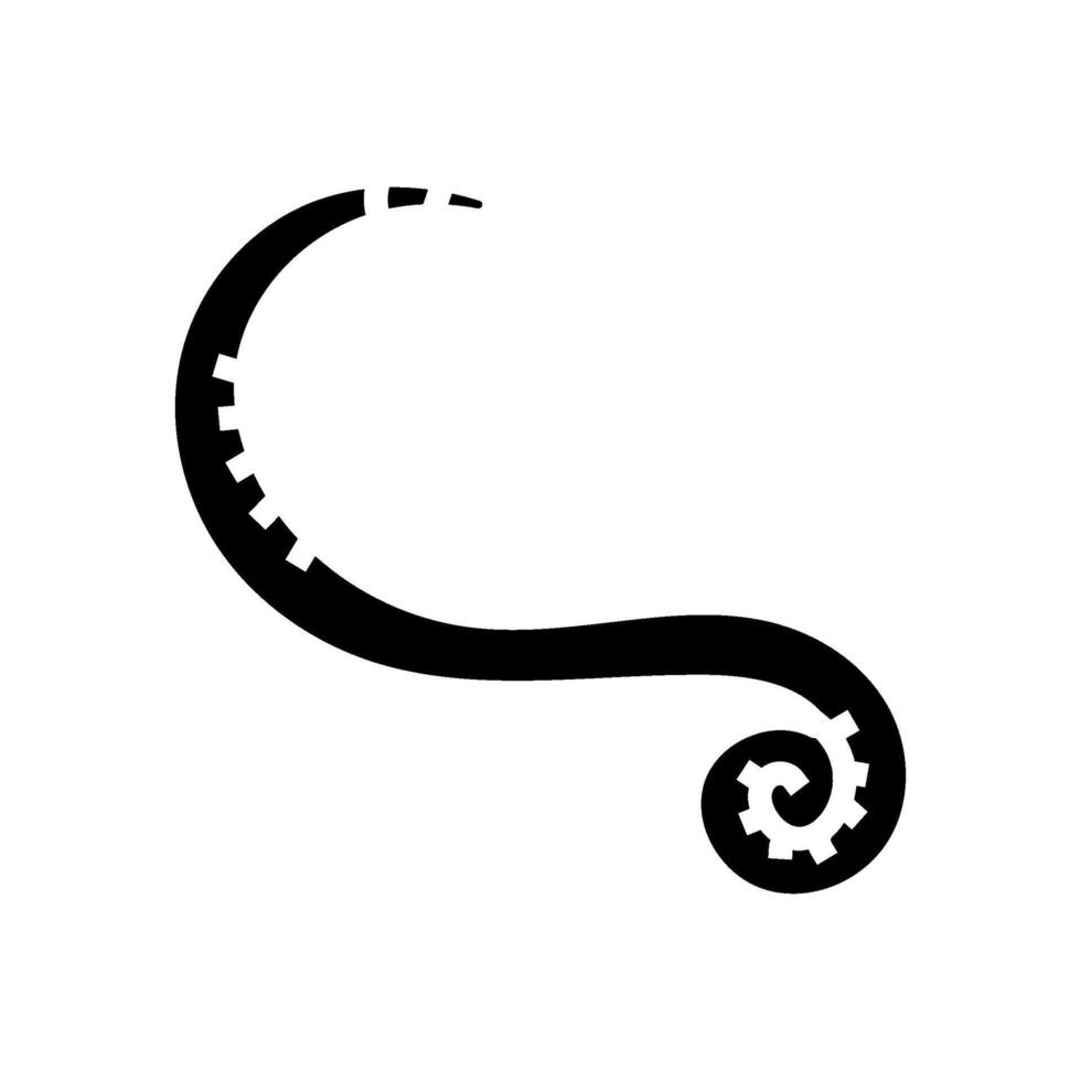 pinworm parasite glyph icon illustration vector