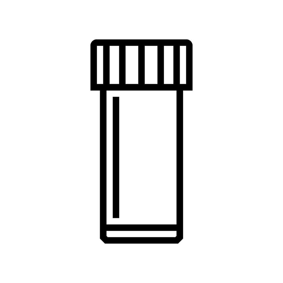vial plastic package line icon illustration vector