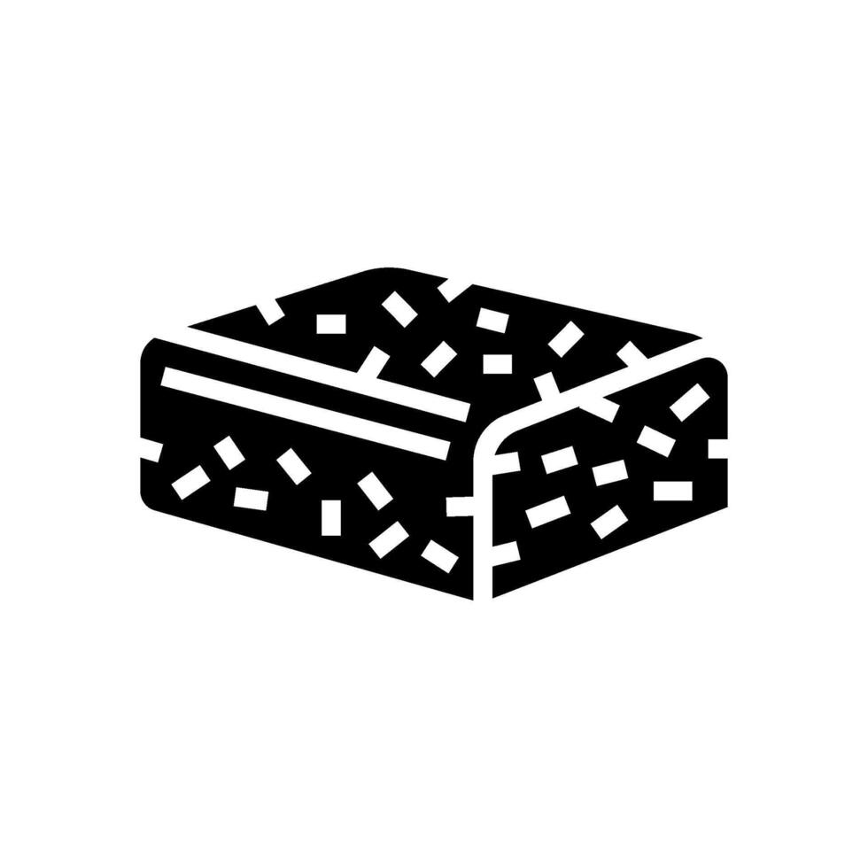 tempeh vegan food glyph icon illustration vector