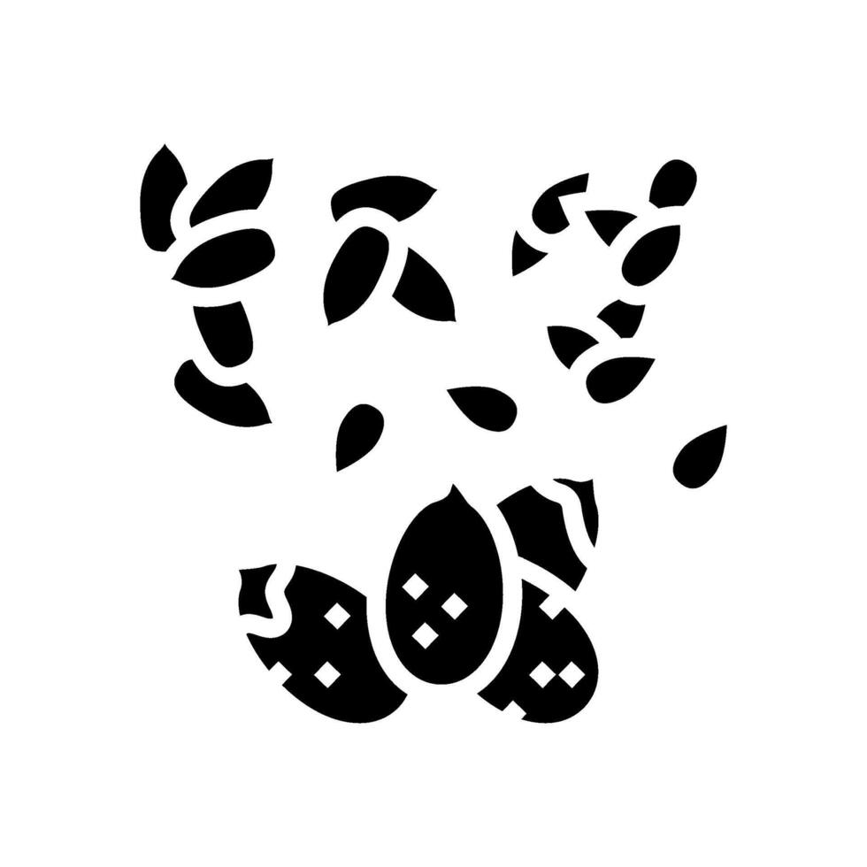 seeds vegan food glyph icon illustration vector