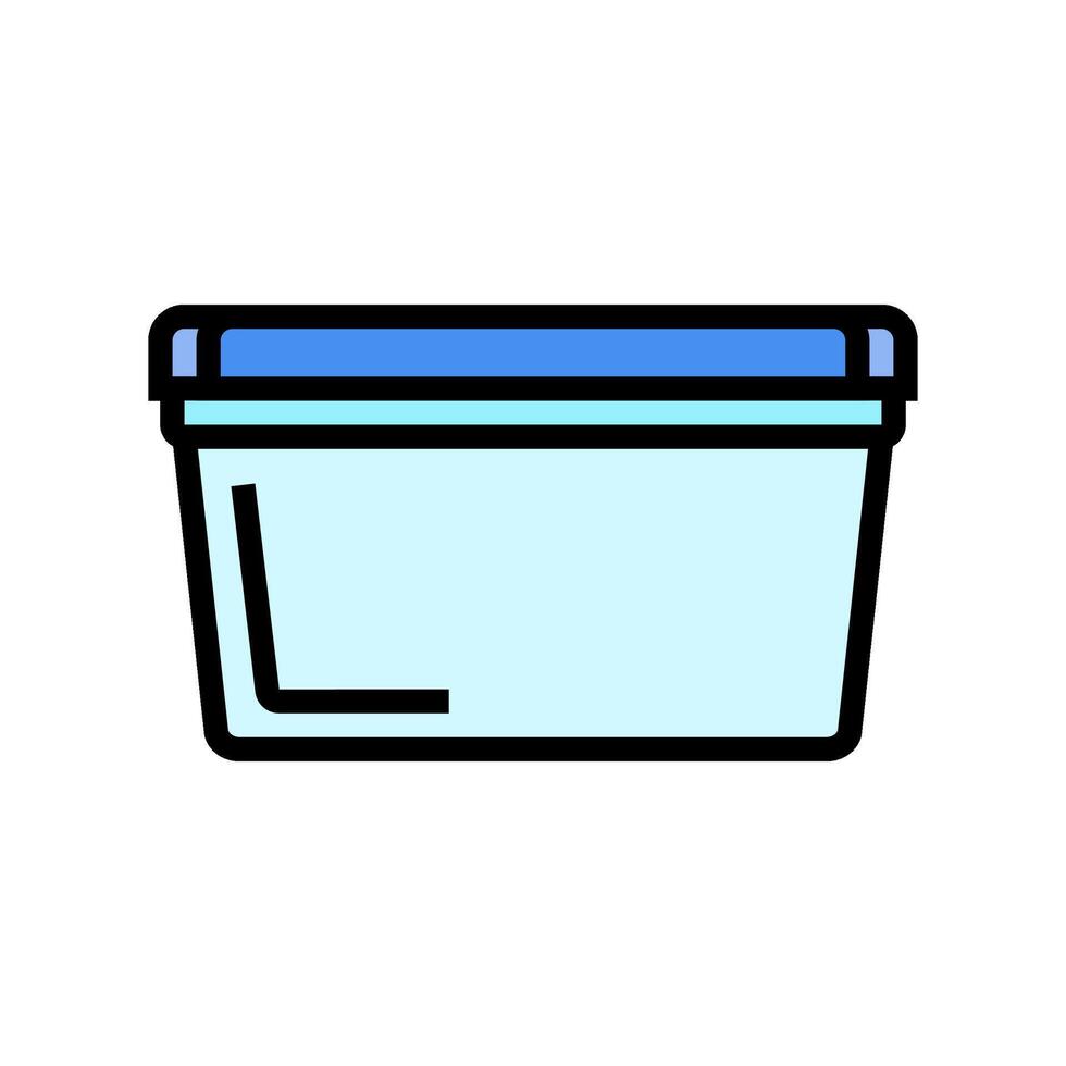 food storage container plastic package color icon illustration vector