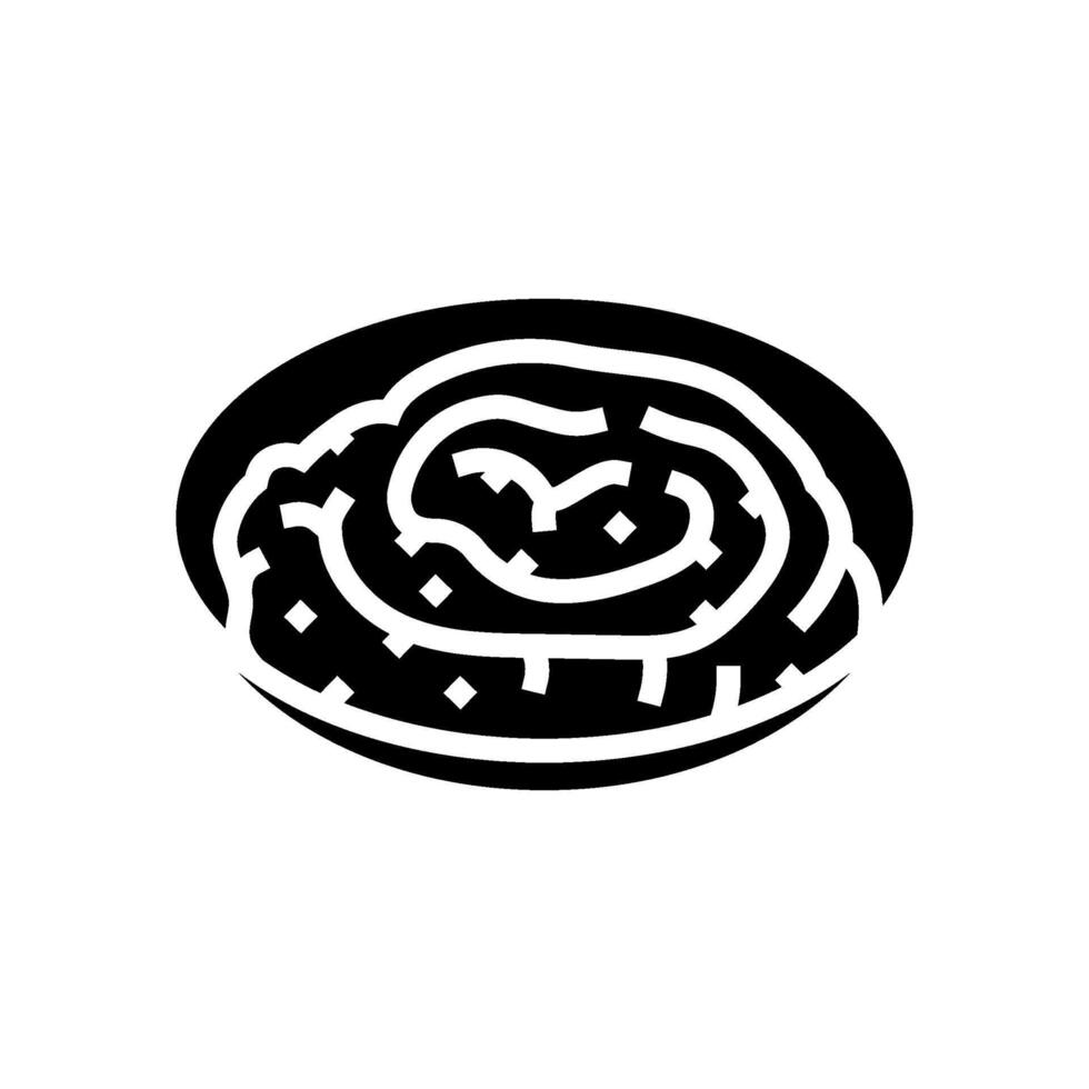 hummus dip vegan food glyph icon illustration vector
