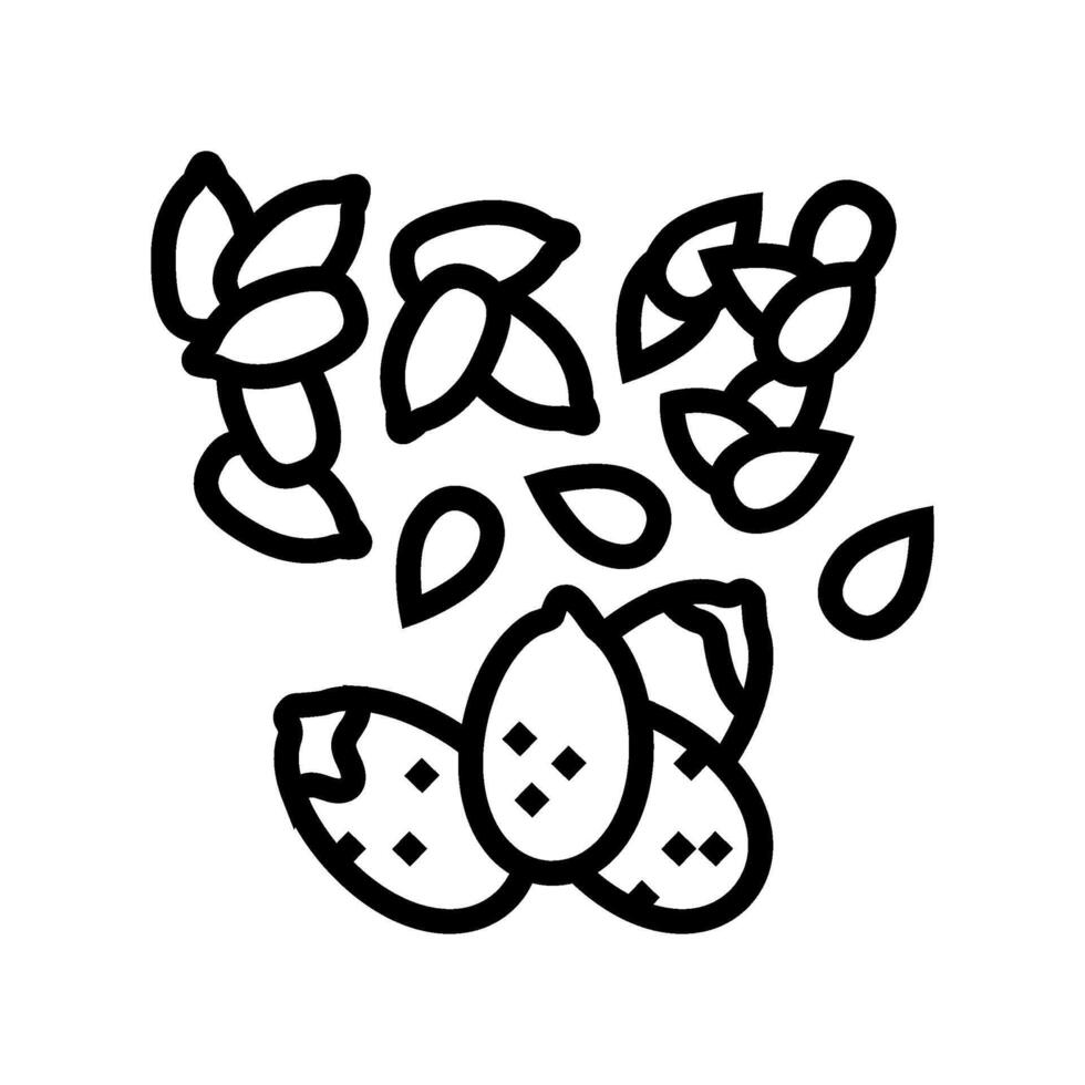 seeds vegan food line icon illustration vector