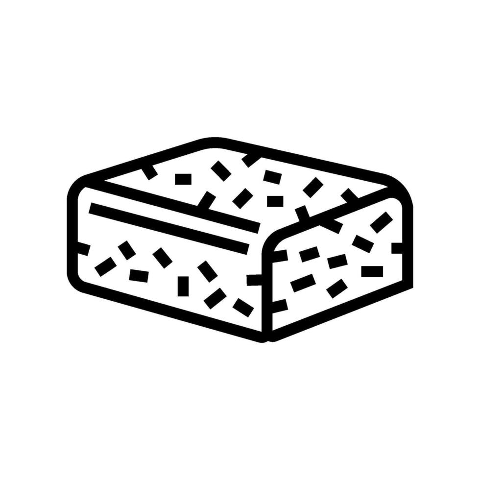 tempeh vegan food line icon illustration vector