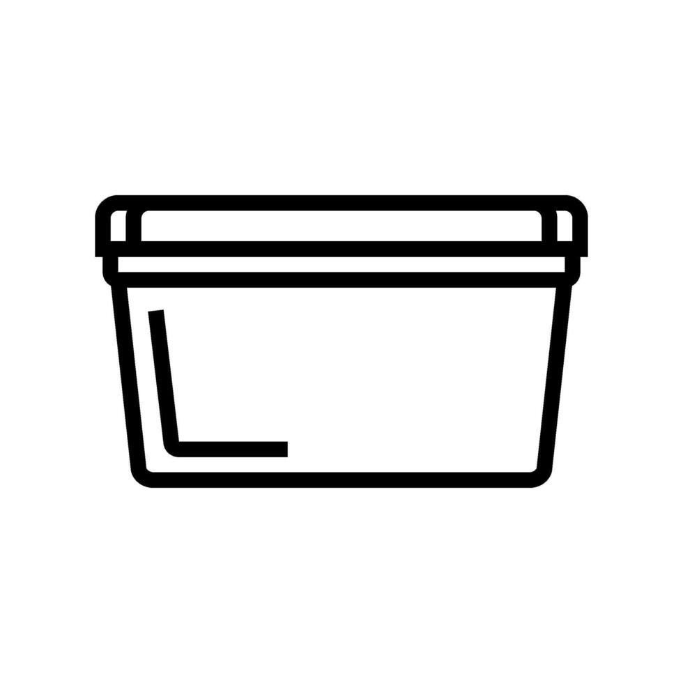 food storage container plastic package line icon illustration vector
