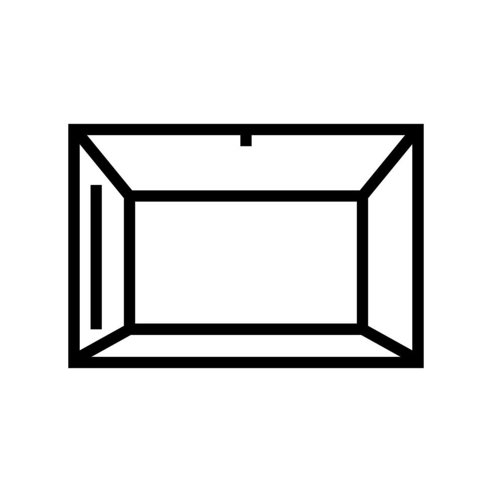 box glass package line icon illustration vector