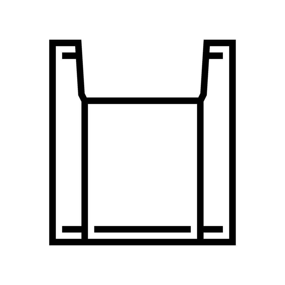 bag plastic package line icon illustration vector