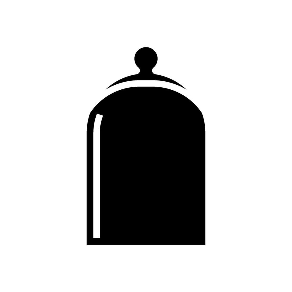 cloche glass package glyph icon illustration vector