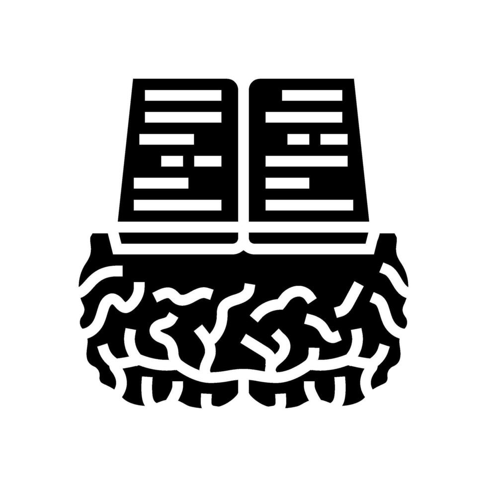 books brainstorm glyph icon illustration vector