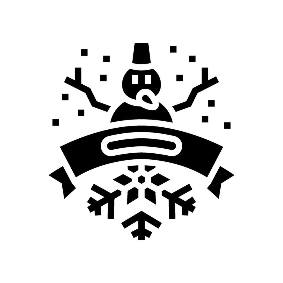 winter carnival winter glyph icon illustration vector