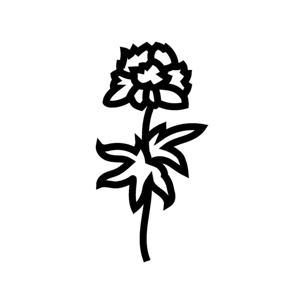 single stem bouquet flower line icon illustration vector