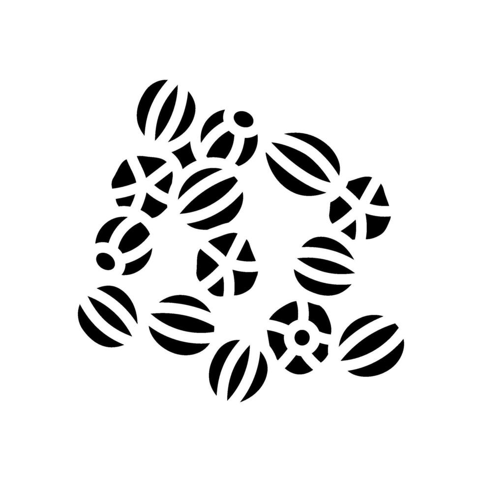 coriander seeds ayurvedic herb glyph icon illustration vector