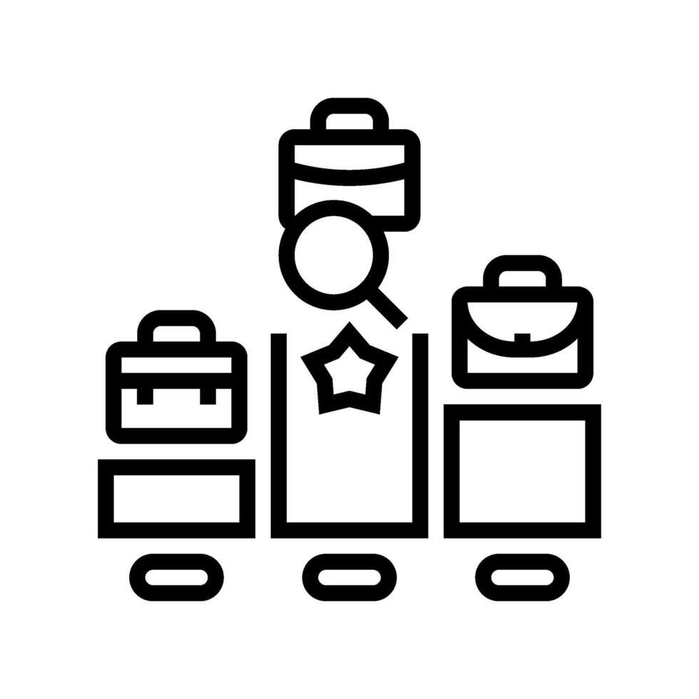 competitive advantage modern business line icon illustration vector