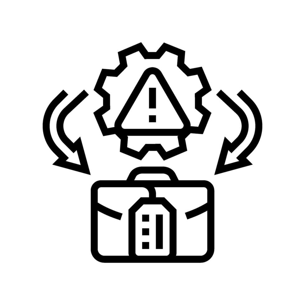 risk taking modern business line icon illustration vector