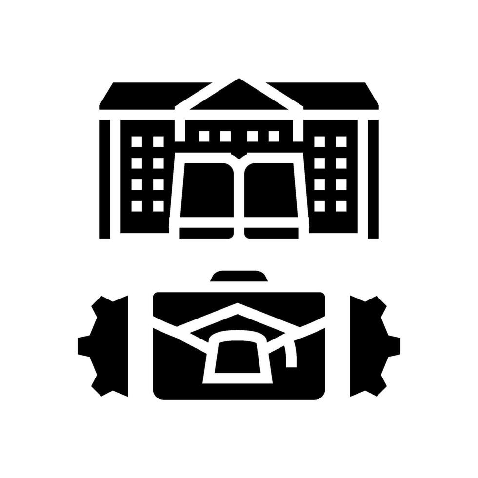 edtech modern business glyph icon illustration vector