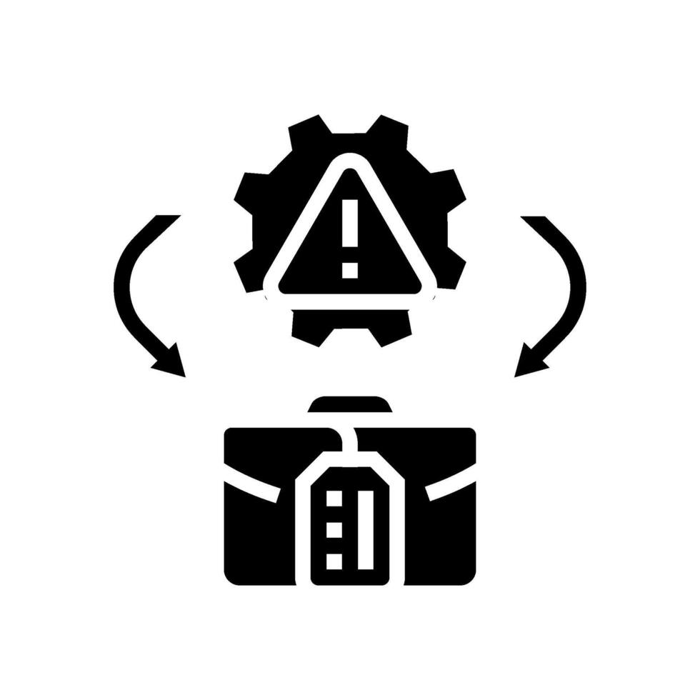 risk taking modern business glyph icon illustration vector