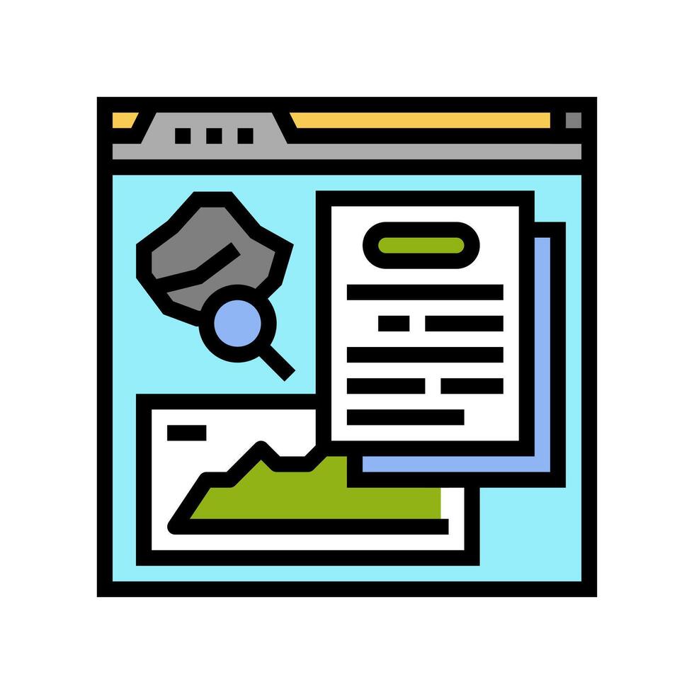 resource assessment mining color icon illustration vector