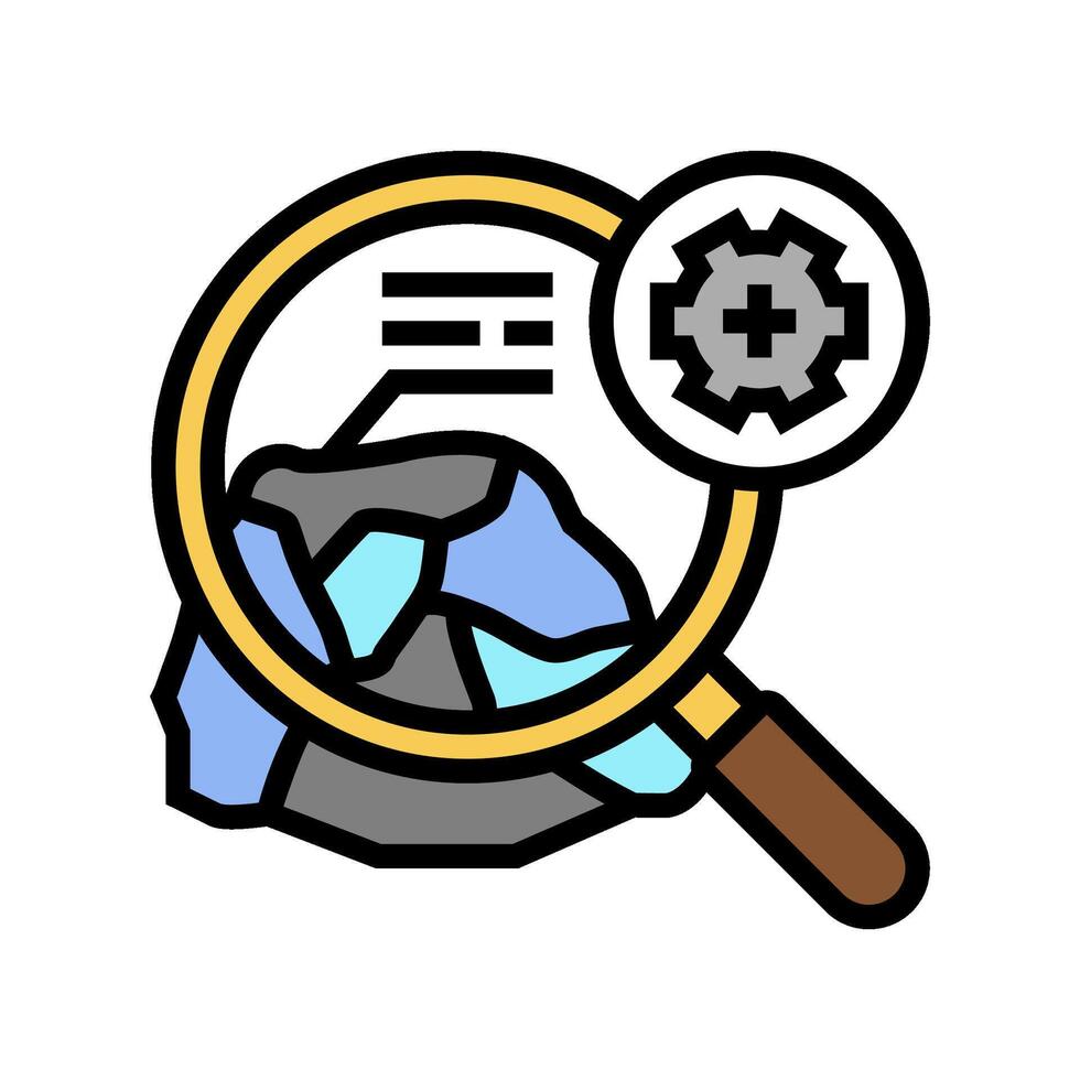mineral analysis mining color icon illustration vector