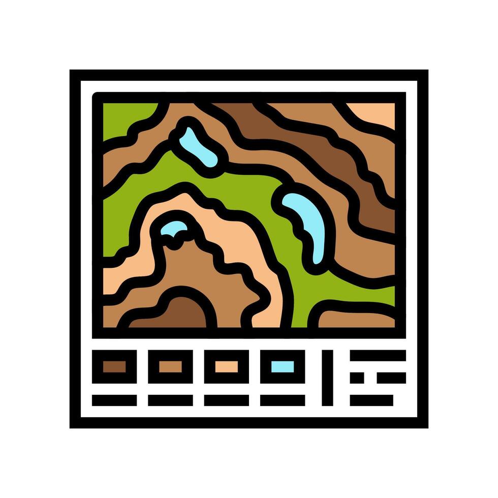 geologic mapping mining color icon illustration vector