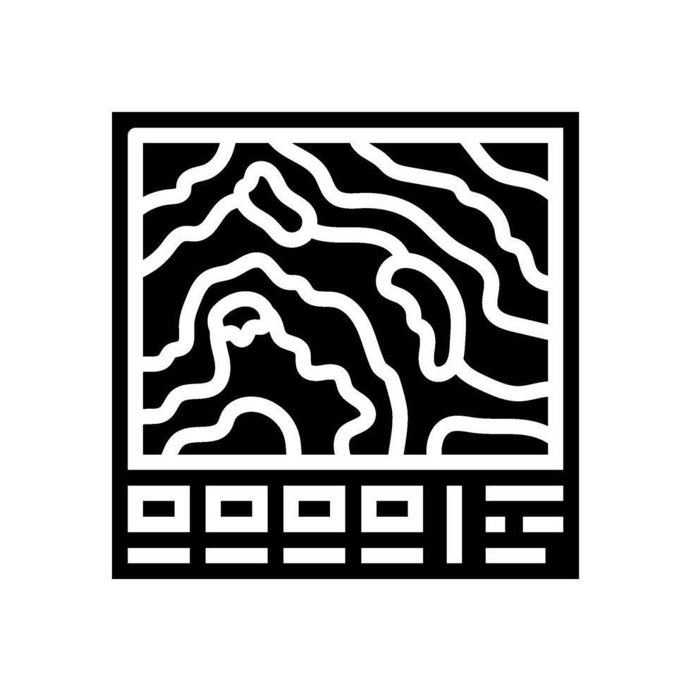 geologic mapping mining glyph icon illustration vector