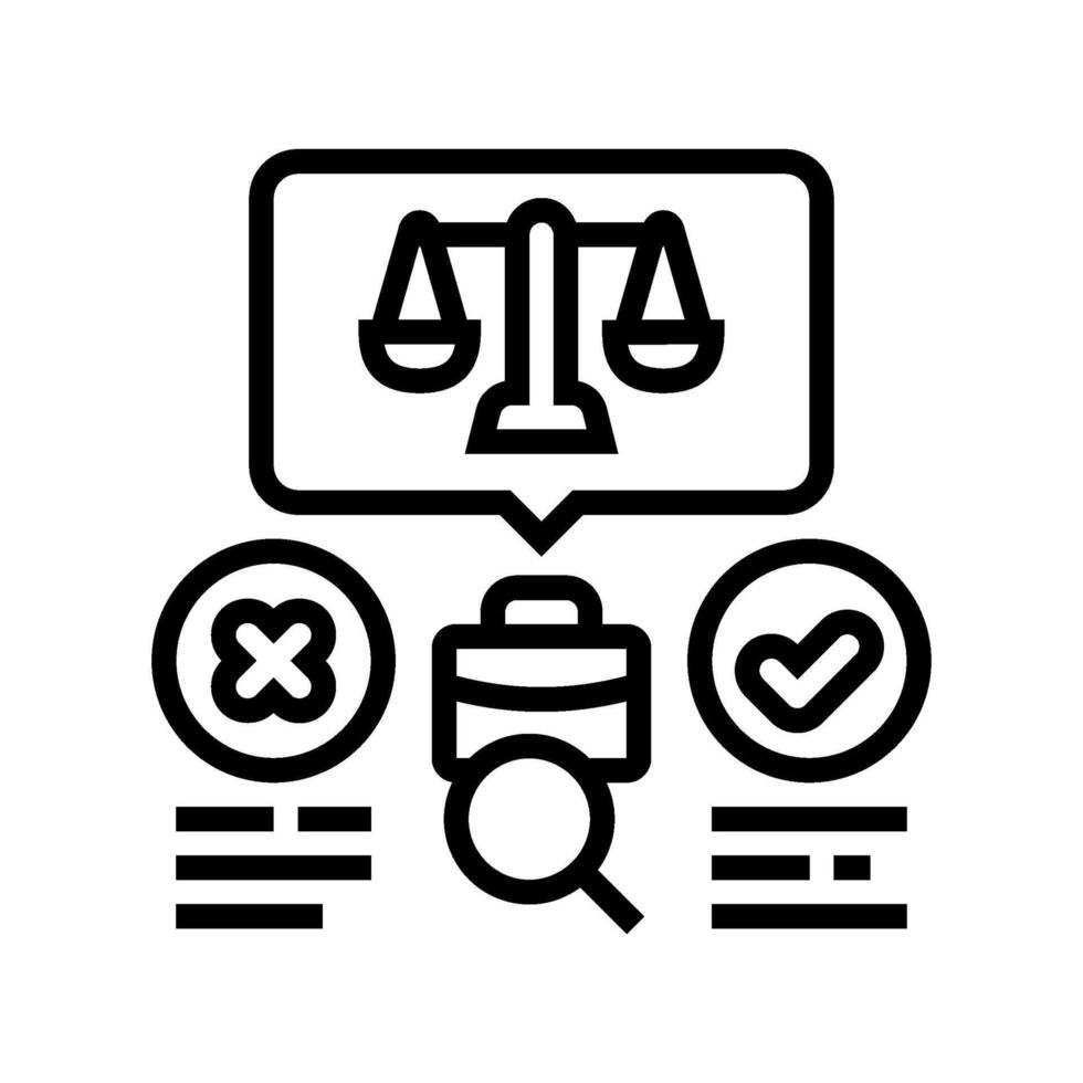 decision making business process line icon illustration vector