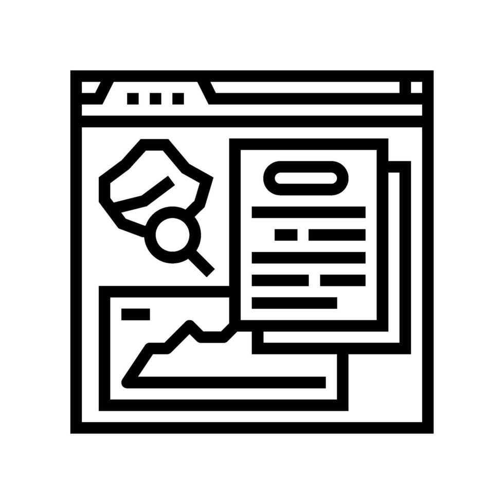 resource assessment mining line icon illustration vector