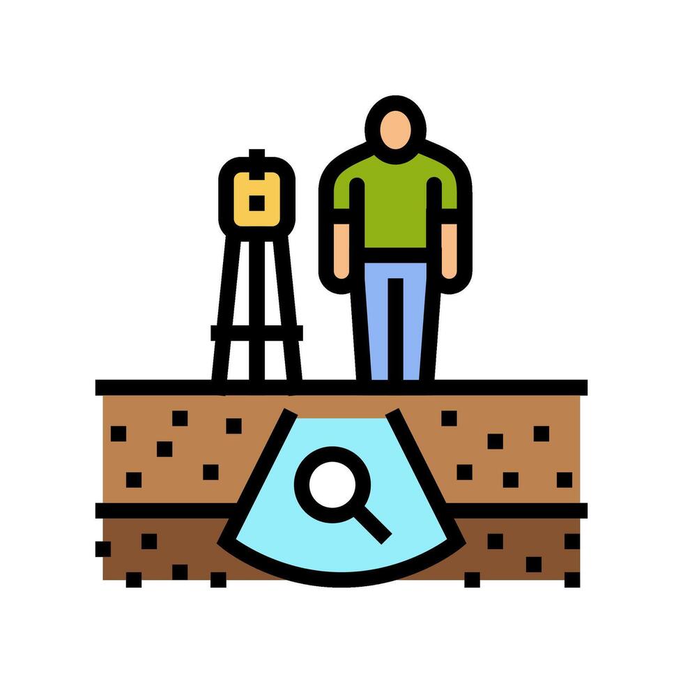 geotechnical study mining color icon illustration vector