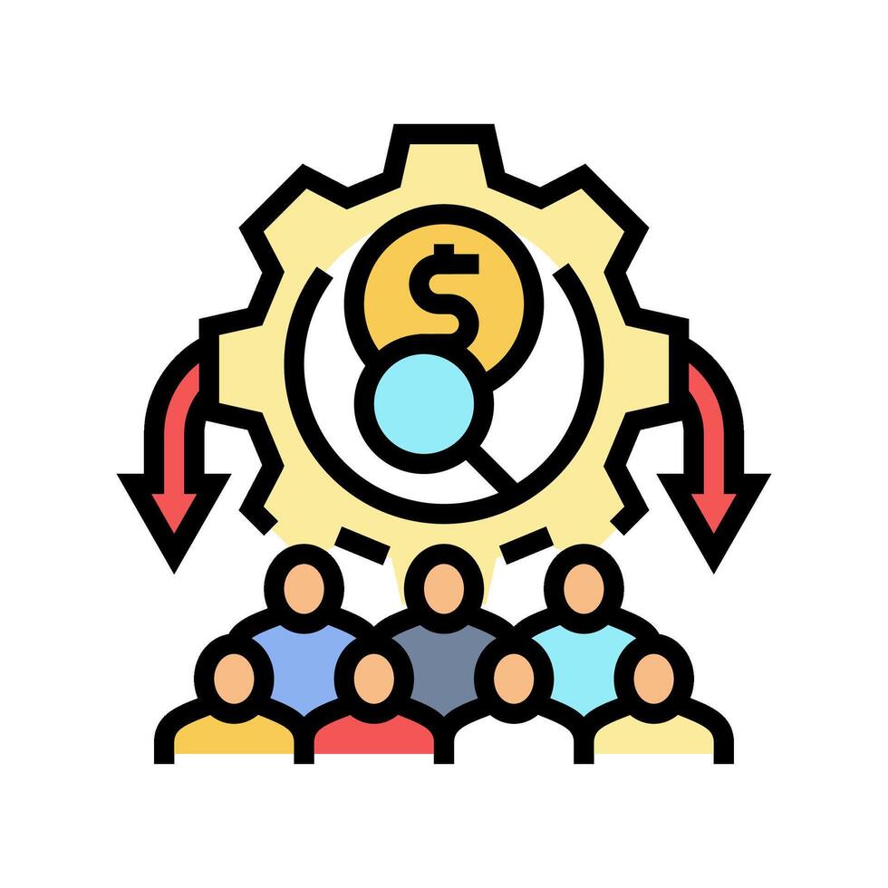 compensation management business color icon illustration vector