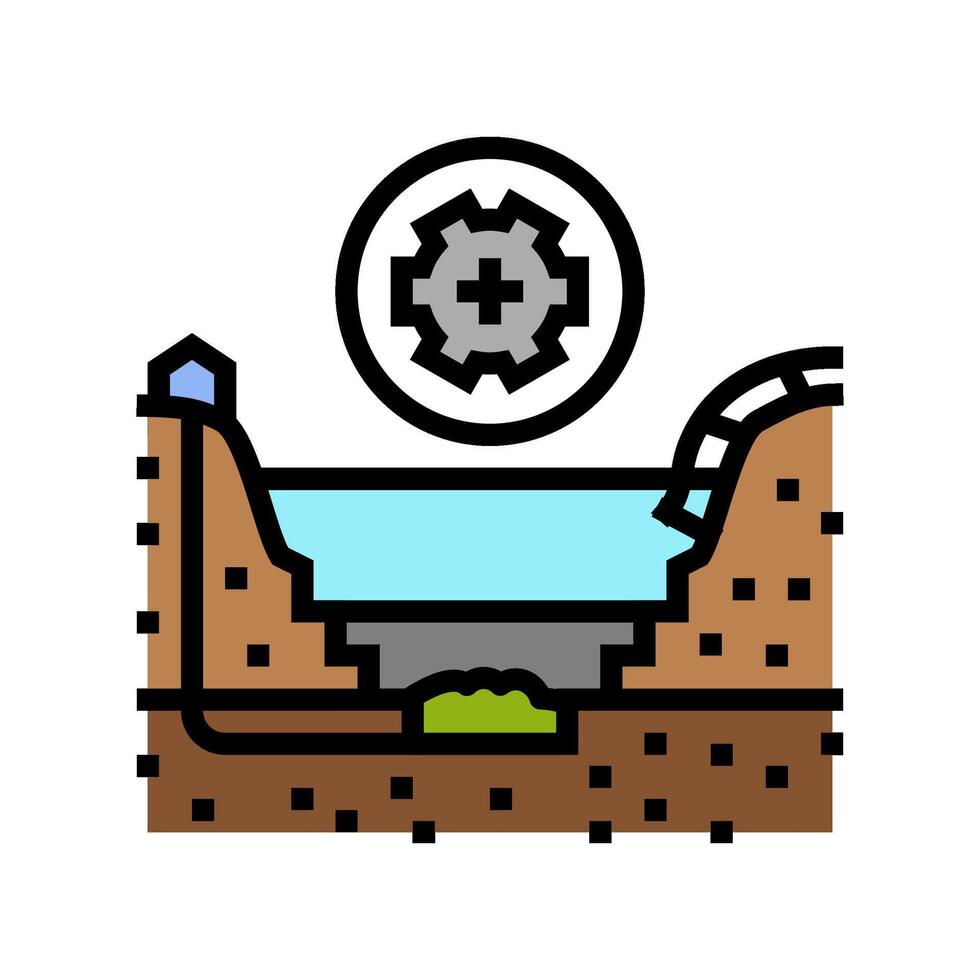 tailings management color icon illustration vector