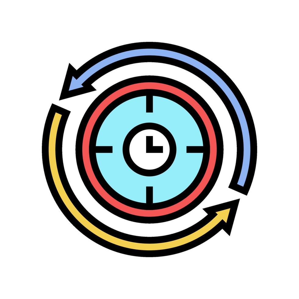 streamlining business process color icon illustration vector