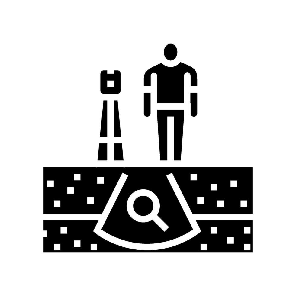 geotechnical study mining glyph icon illustration vector