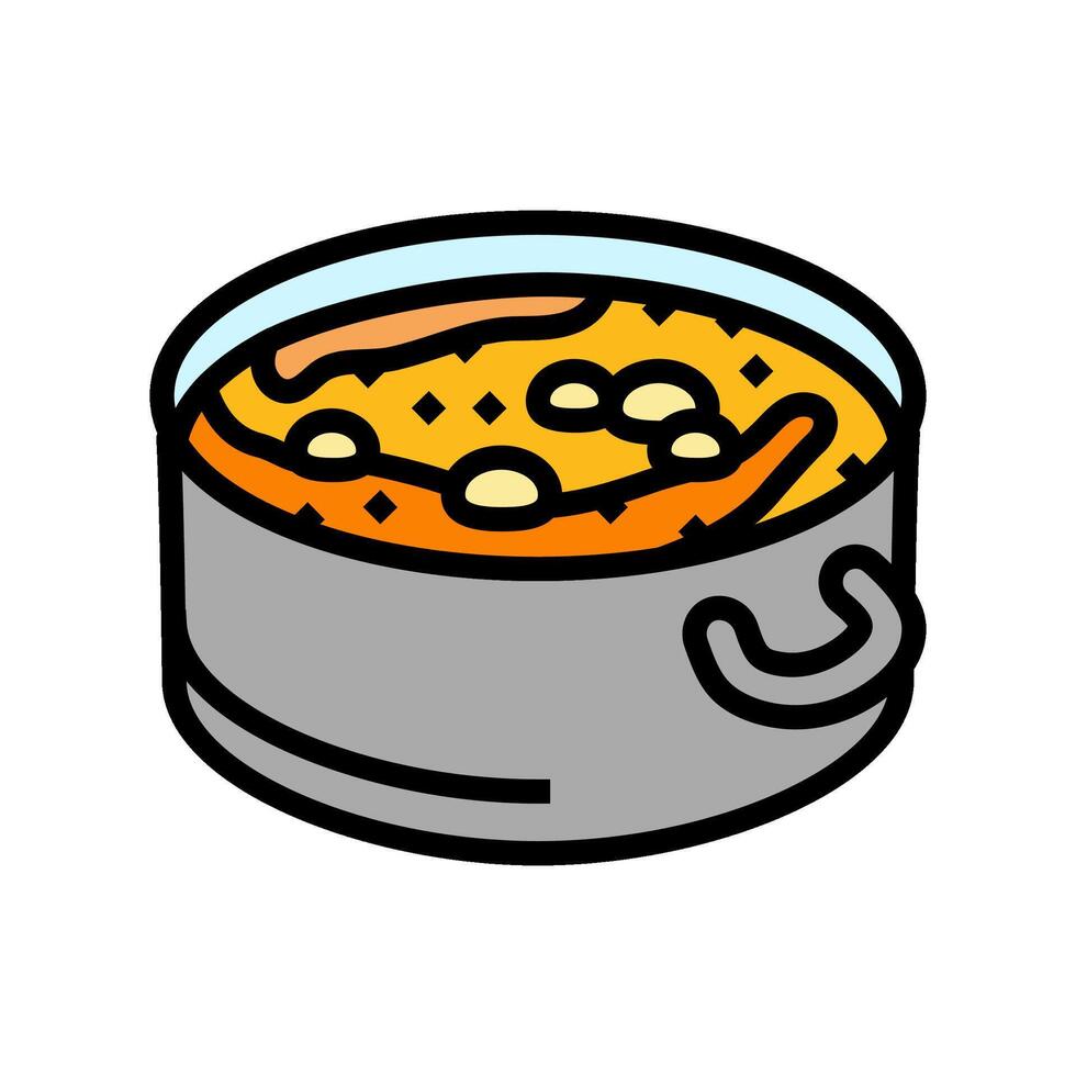 making homemade soup autumn color icon illustration vector