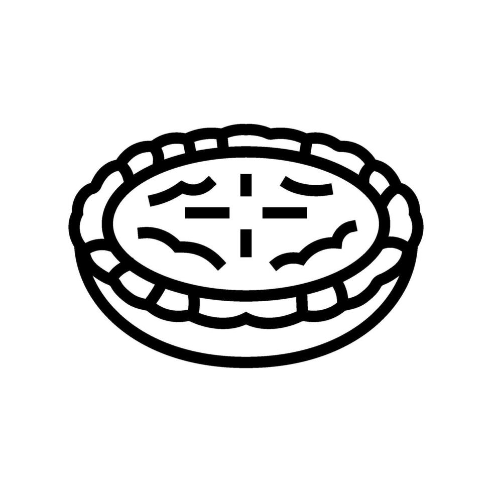 baking apple pie autumn line icon illustration vector