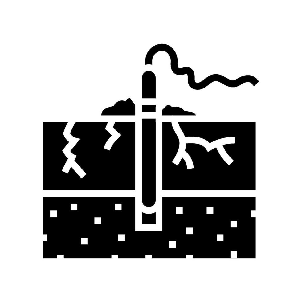 rock blasting mining glyph icon illustration vector