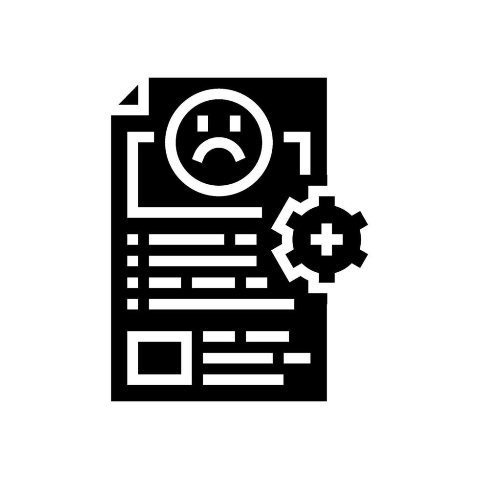 complaint resolution business process glyph icon illustration vector
