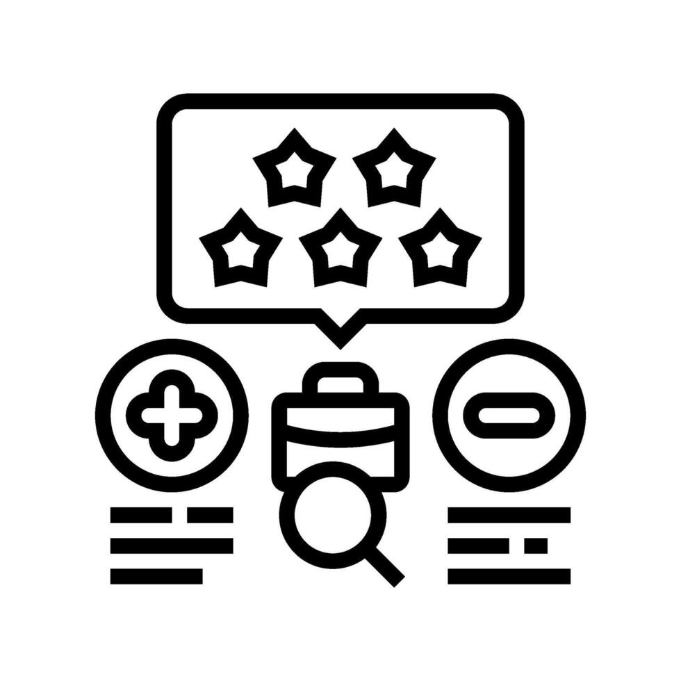 performance appraisal business process line icon illustration vector