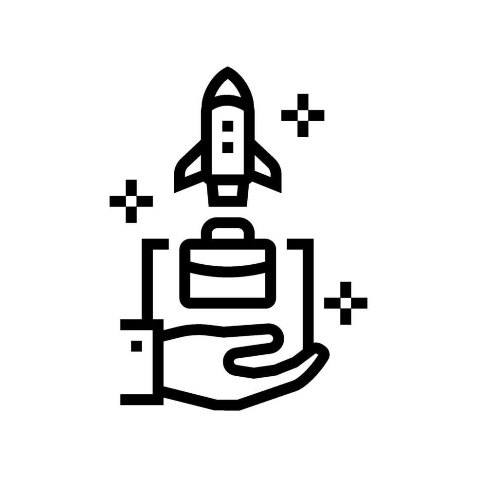 lean startup modern business line icon illustration vector