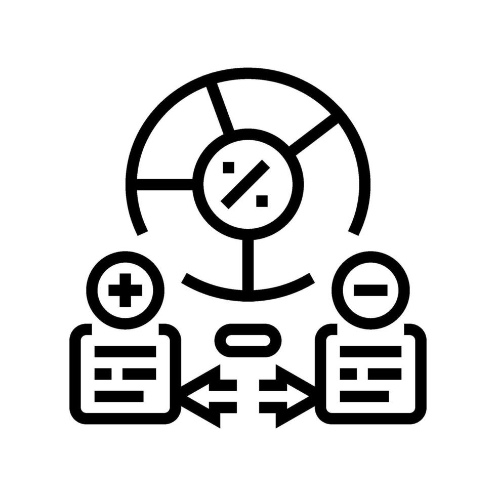 resource allocation business process line icon illustration vector