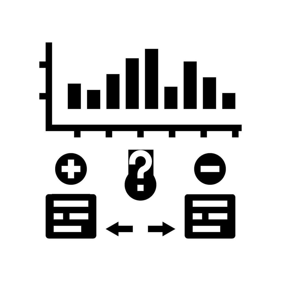 forecasting business process glyph icon illustration vector