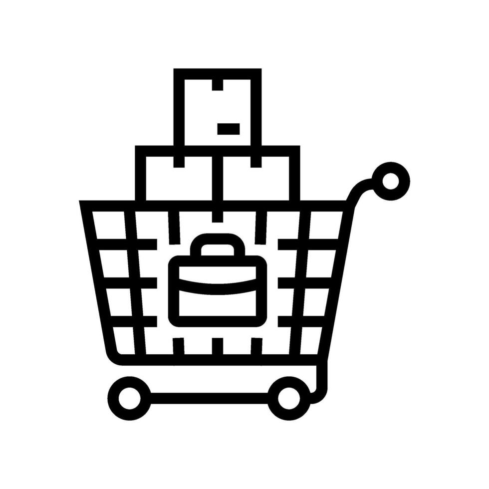 procurement business process line icon illustration vector