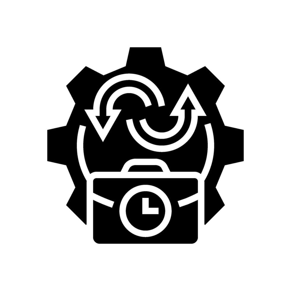 automation modern business glyph icon illustration vector