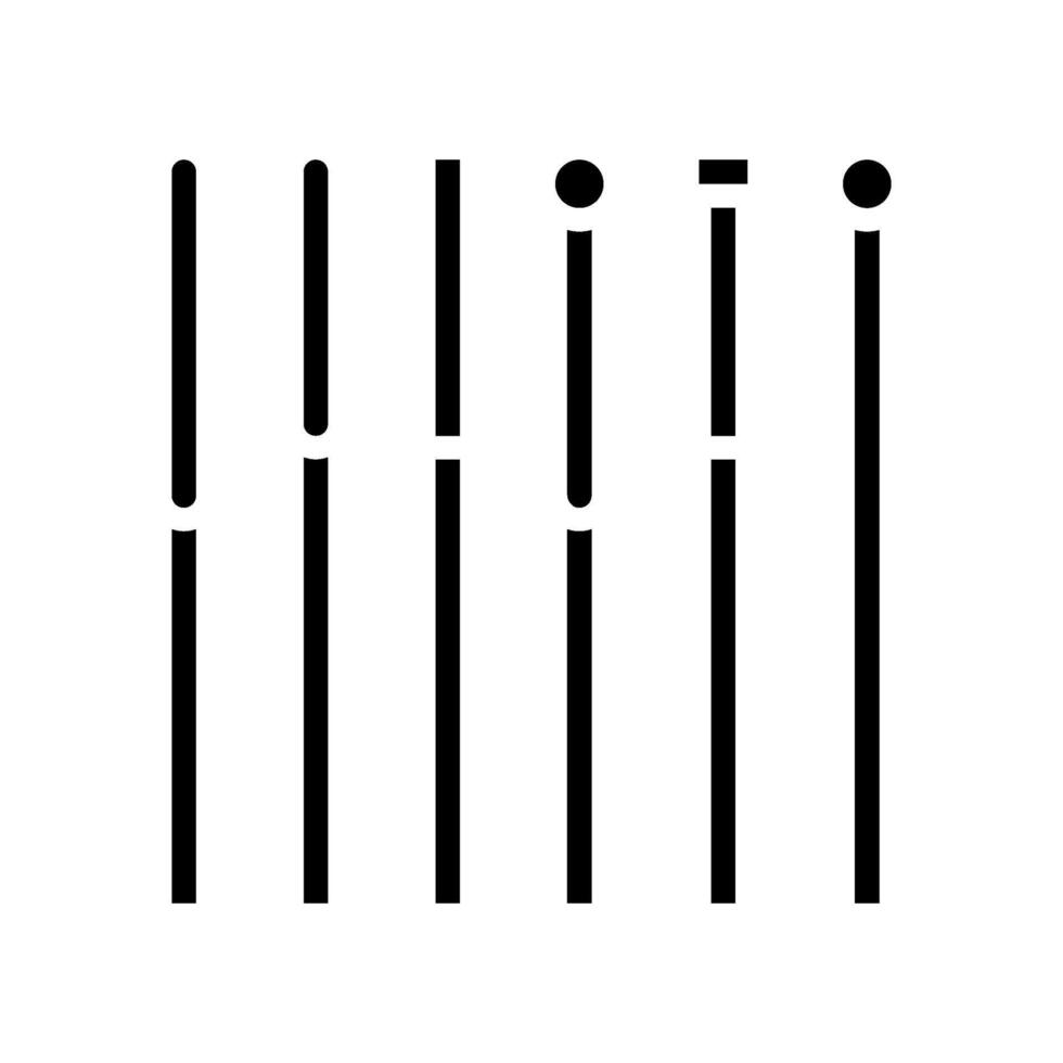 needles acupuncture glyph icon illustration vector