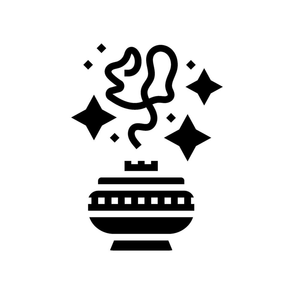 incense or aromatherapy acupuncture glyph icon illustration vector