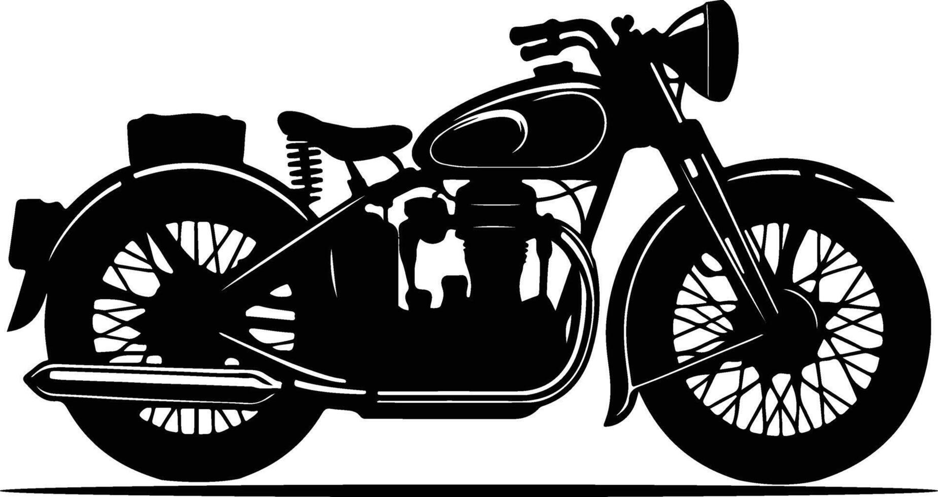 a silhouette of a motorcycle illustration vector