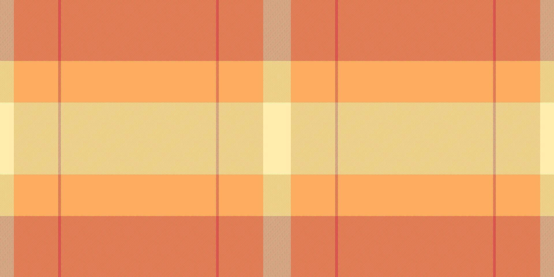 Desert check fabric tartan, poster seamless pattern textile. Decorative texture background plaid in orange and red colors. vector