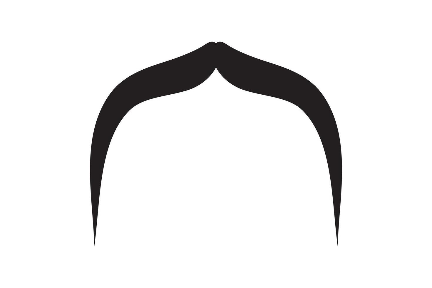 Moustache icon. Black retro style mustache. Shave barber vintage man face vector